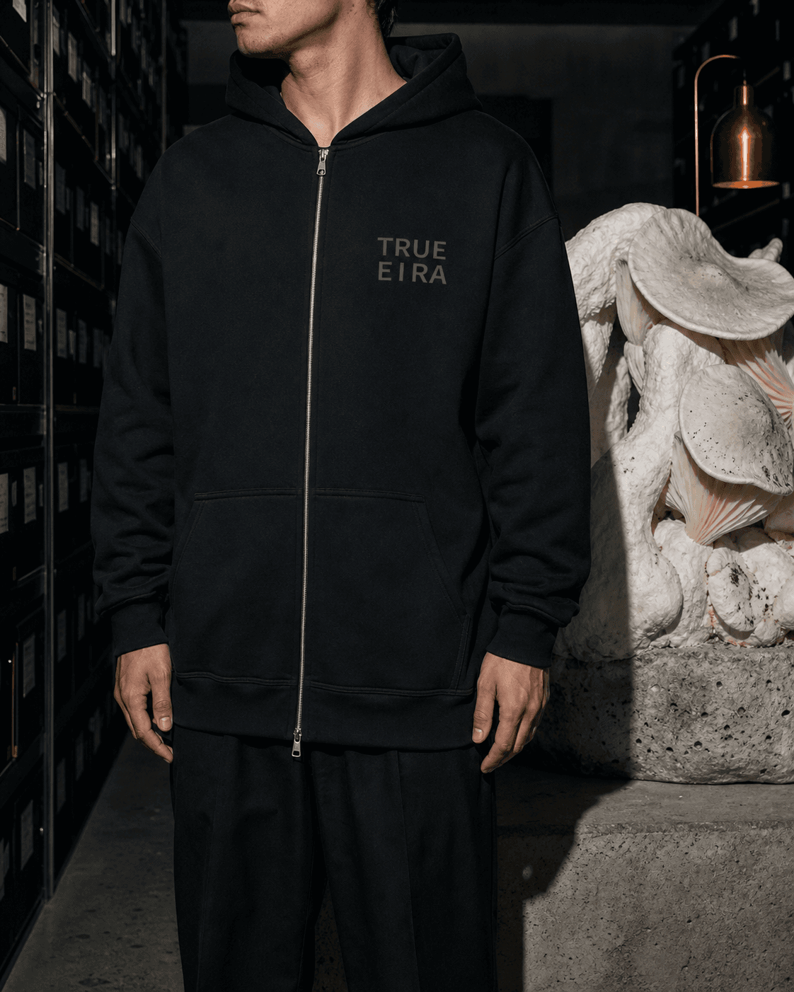 Flora & Fungi Zip Hoodie in the True Eira Living Field Index campaign