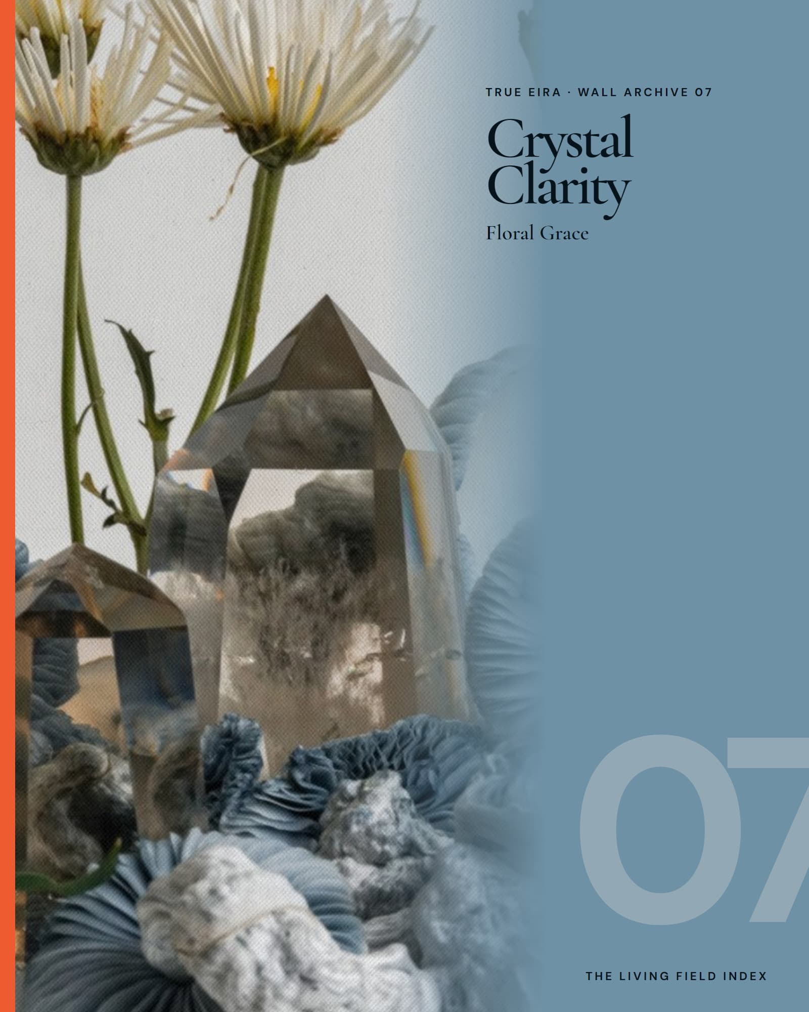 Crystal Clarity — Floral Grace Canvas in the True Eira Living Field Index campaign
