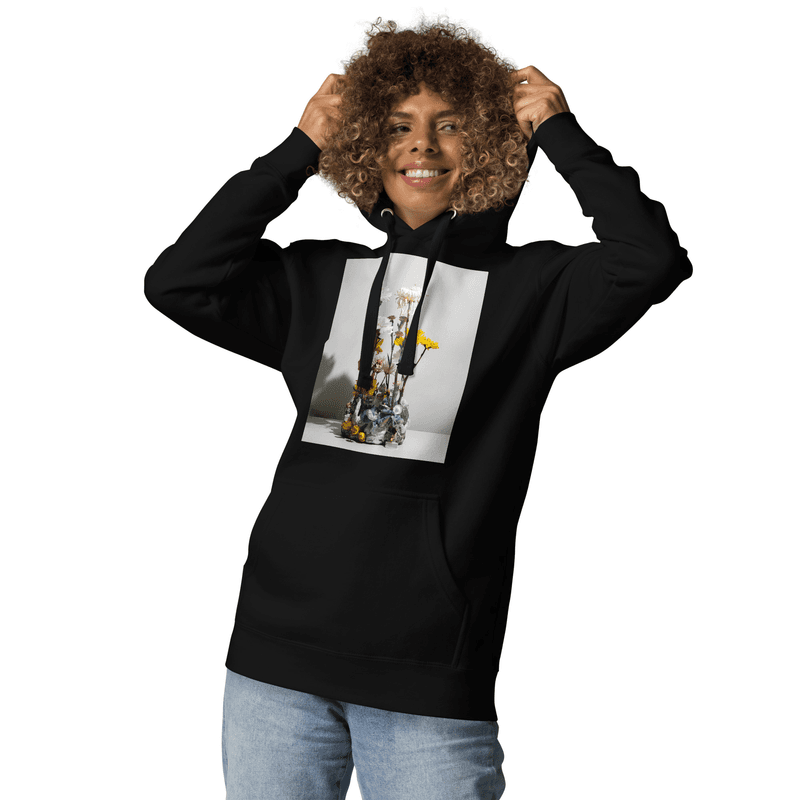 Exact black Floral Fusion hoodie product reference