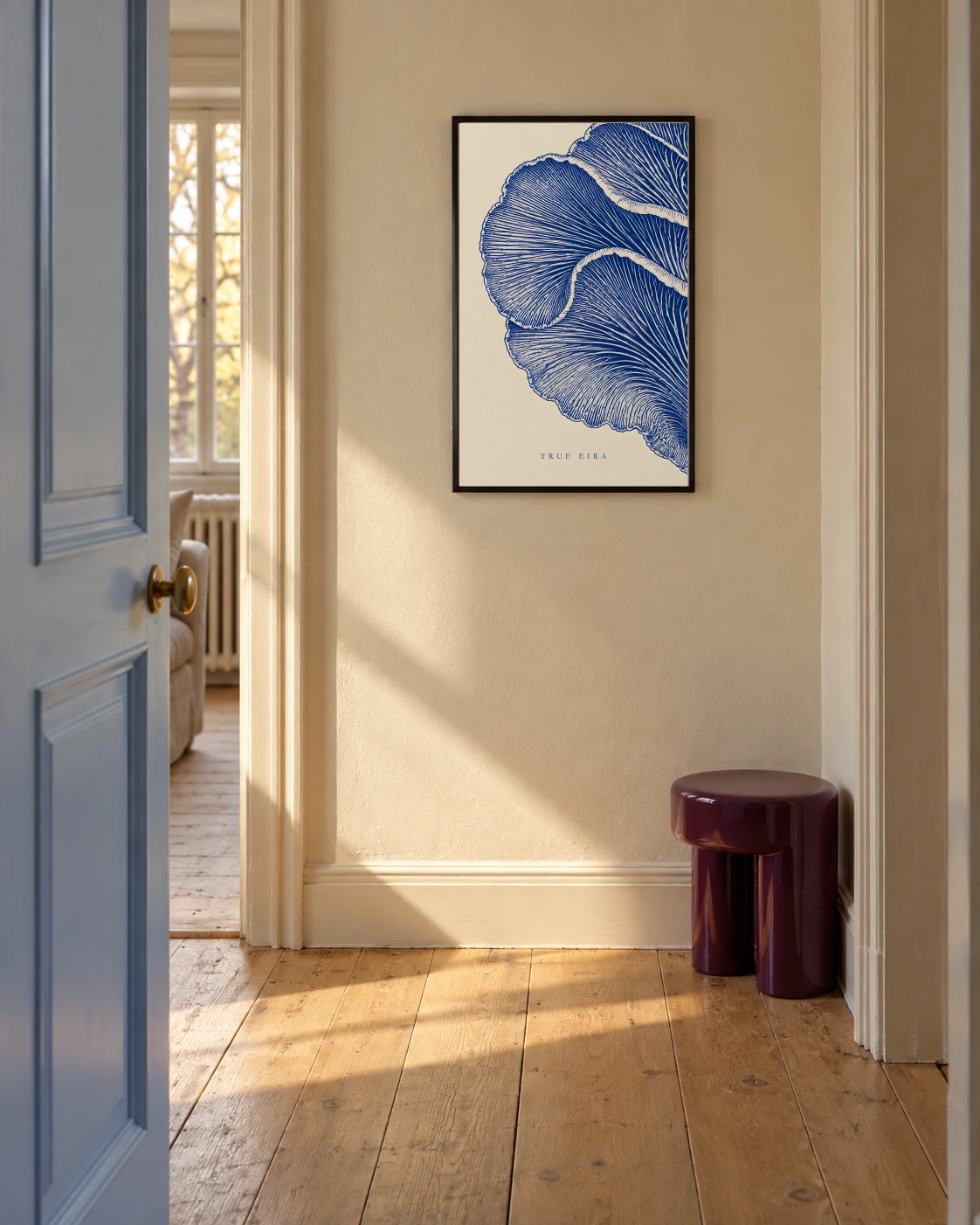 Cobalt Frill in a room