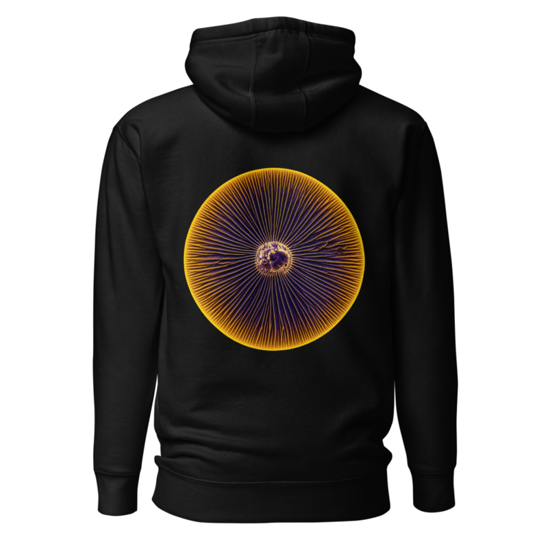 Gold Disc hoodie in Black