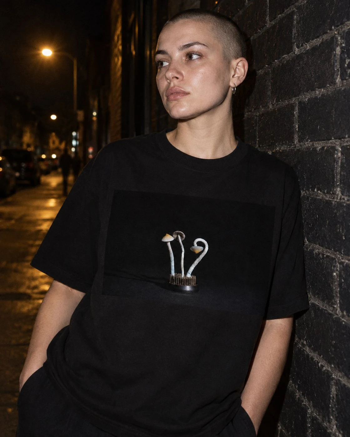 After Hours — Ink Stems tee, styled for the everyday